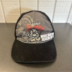Disney Parks Exclusive I’m Only GRUMPY Adjustable Strap Hat Cap OSFM Preowned